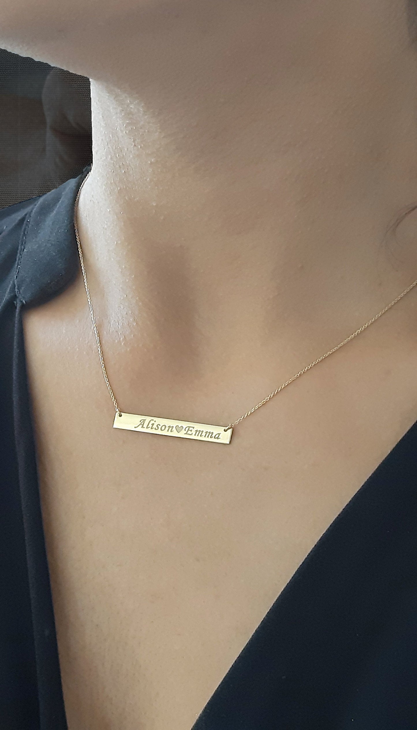 Personalized Bar Necklace For Her