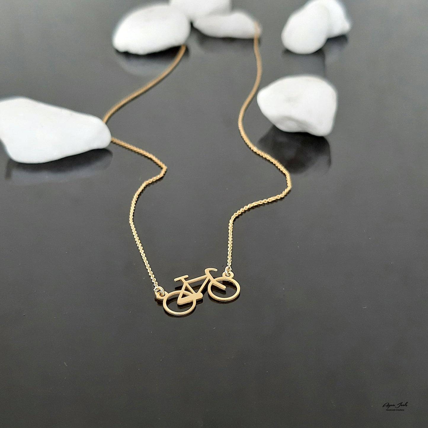 Dainty Bicycle Necklace