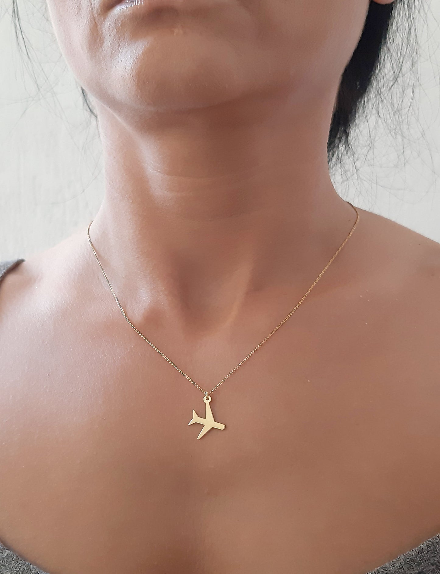 Dainty Airplane Necklace