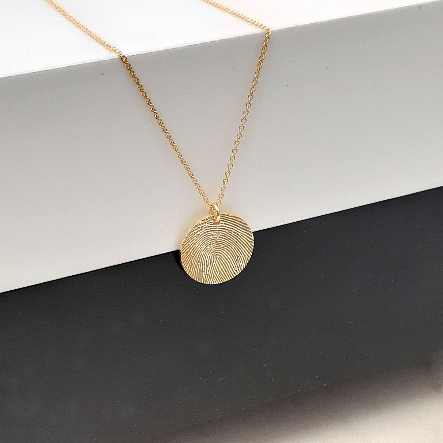14k Solid Yellow Gold  Fingerprint Necklace ,  Memorial Gifts,  Memorial Jewelry,  Keepsake Gifts, Remembrance Gift , sympathy gift for her
