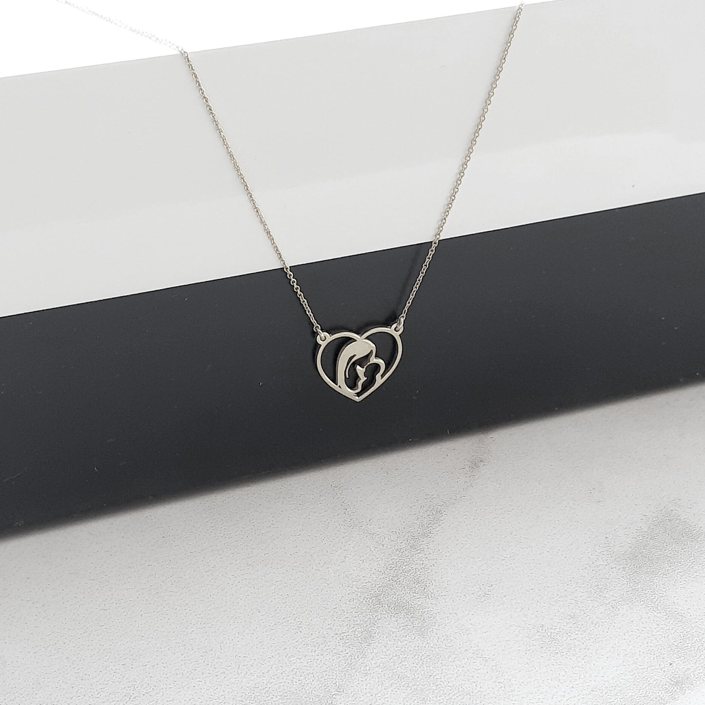 Mother And Baby Heart Necklace