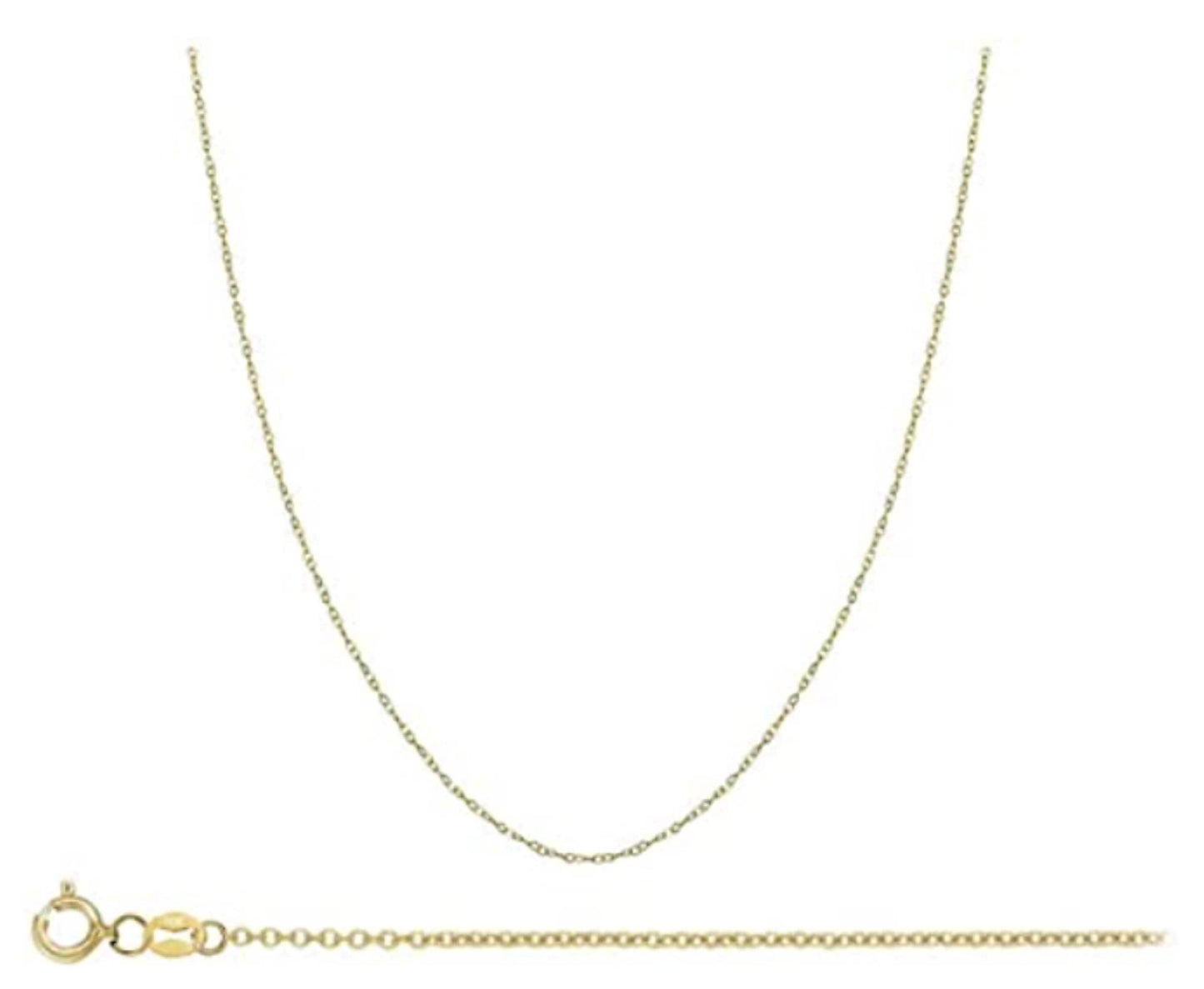 9k & 14k gold cable chain, Solid Gold Simple Gold Chain, Unique layered necklace gift
