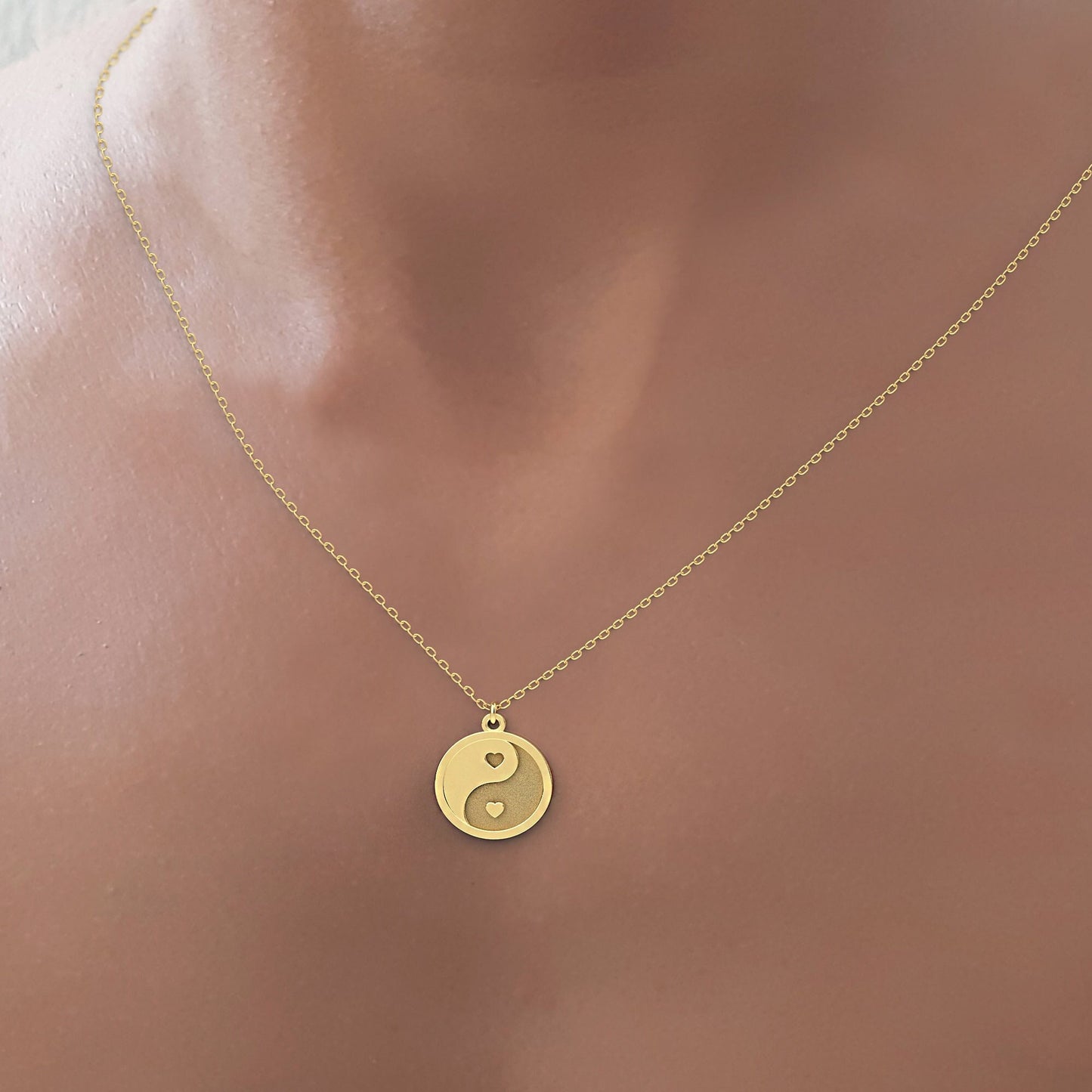 Yin Yang Heart Necklace