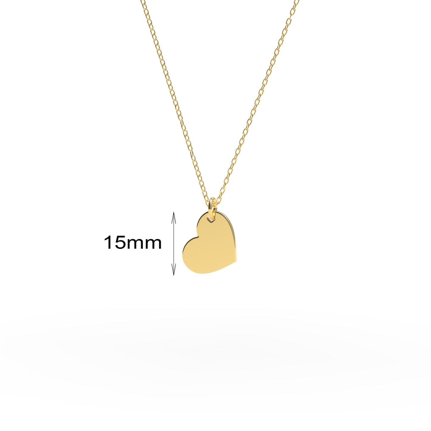 Custom Heart Necklace • Engrave Heart Pendant • Personalized 14k solid gold Charm • message Jewelry • Real gold Sister Mother Gift