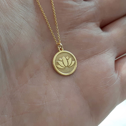 Dainty Lotus Flower Pendant