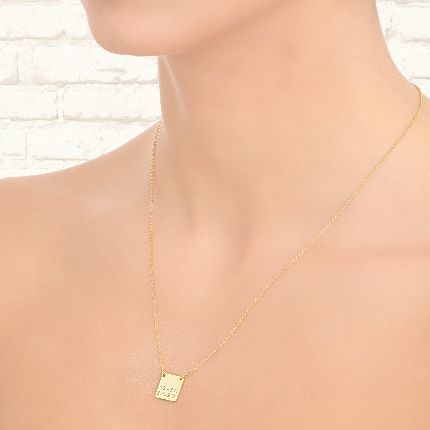 Personalized Square Necklace
