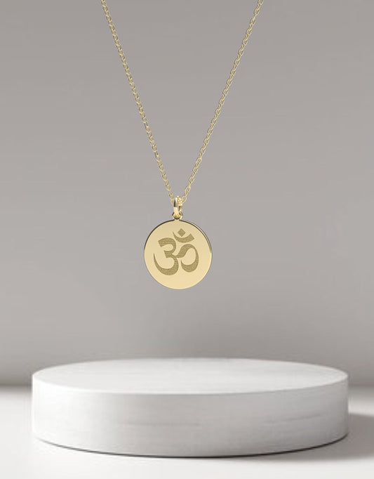 Om Disc Necklace