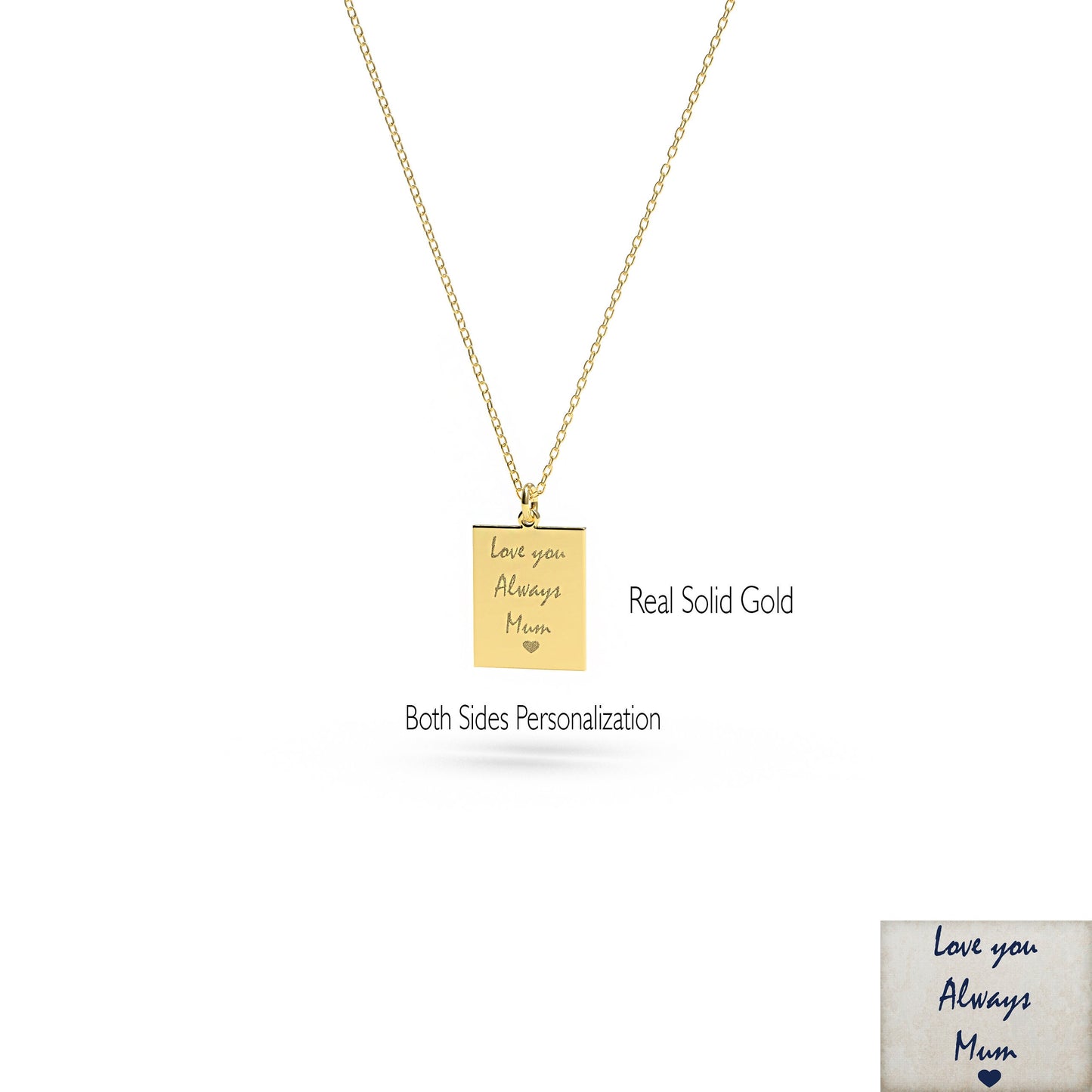 14K Yellow gold Handwriting Necklace,  Handwriting gold jewelry,  Signature Personalized Gift,  Custom gold pendant  Mother Gift