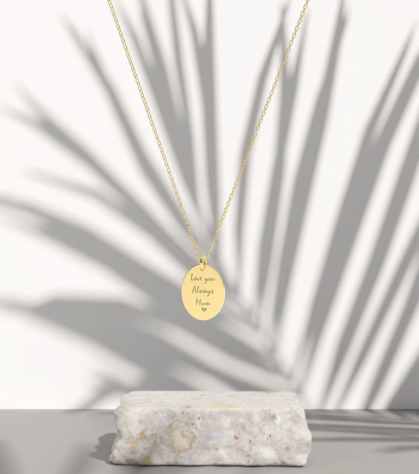 Custom Handwriting Necklace, Actual (Your Own) Handwriting, 14k Gold Engraved Oval Pendant, Personalized Signature Jewelry, Perfect Gift
